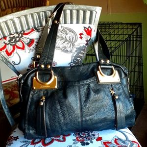 B Makowski Pebble Leather Handbag